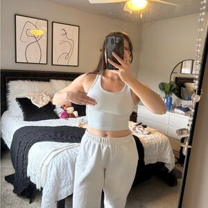 Aritzia (TNA) Cropped Athletic Racerback Top!
